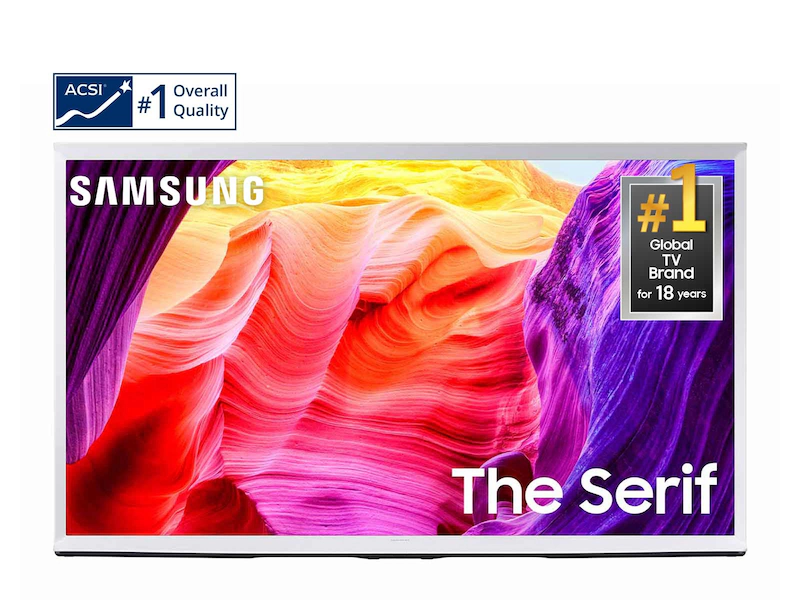 Samsung 43" The Serif QLED Smart Tv_4K Matte Display, Series LS01D, White, 43LS01D, 2025