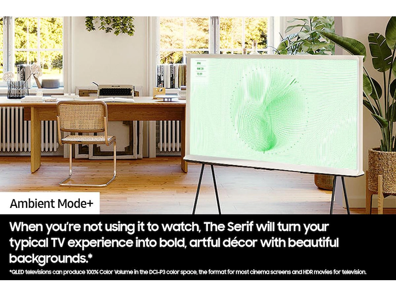 Samsung 43" The Serif QLED Smart Tv_4K Matte Display, Series LS01D, White, 43LS01D, 2025