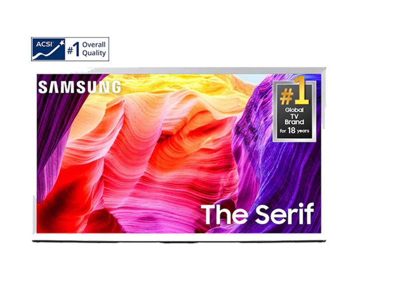 Samsung 43" The Serif QLED Smart Tv_4K Matte Display, Series LS01D, White, 43LS01D, 2025