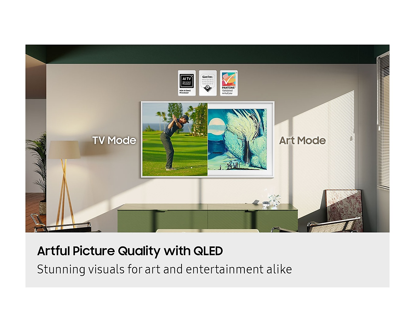 Samsung 55" LS03F The Frame QLED, Art Mode, Matte Display, 4K Smart TV (2025), 55LS03F