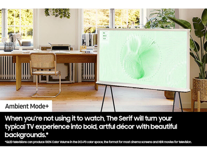 Samsung 43" The Serif QLED Smart Tv_4K Matte Display, Series LS01D, White, 43LS01D, 2025