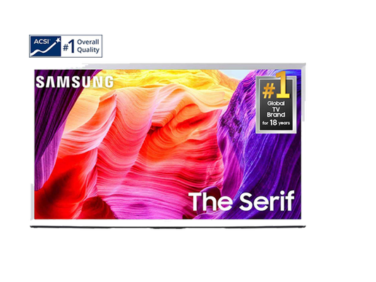 Samsung 43" The Serif QLED Smart Tv_4K Matte Display, Series LS01D, White, 43LS01D, 2025
