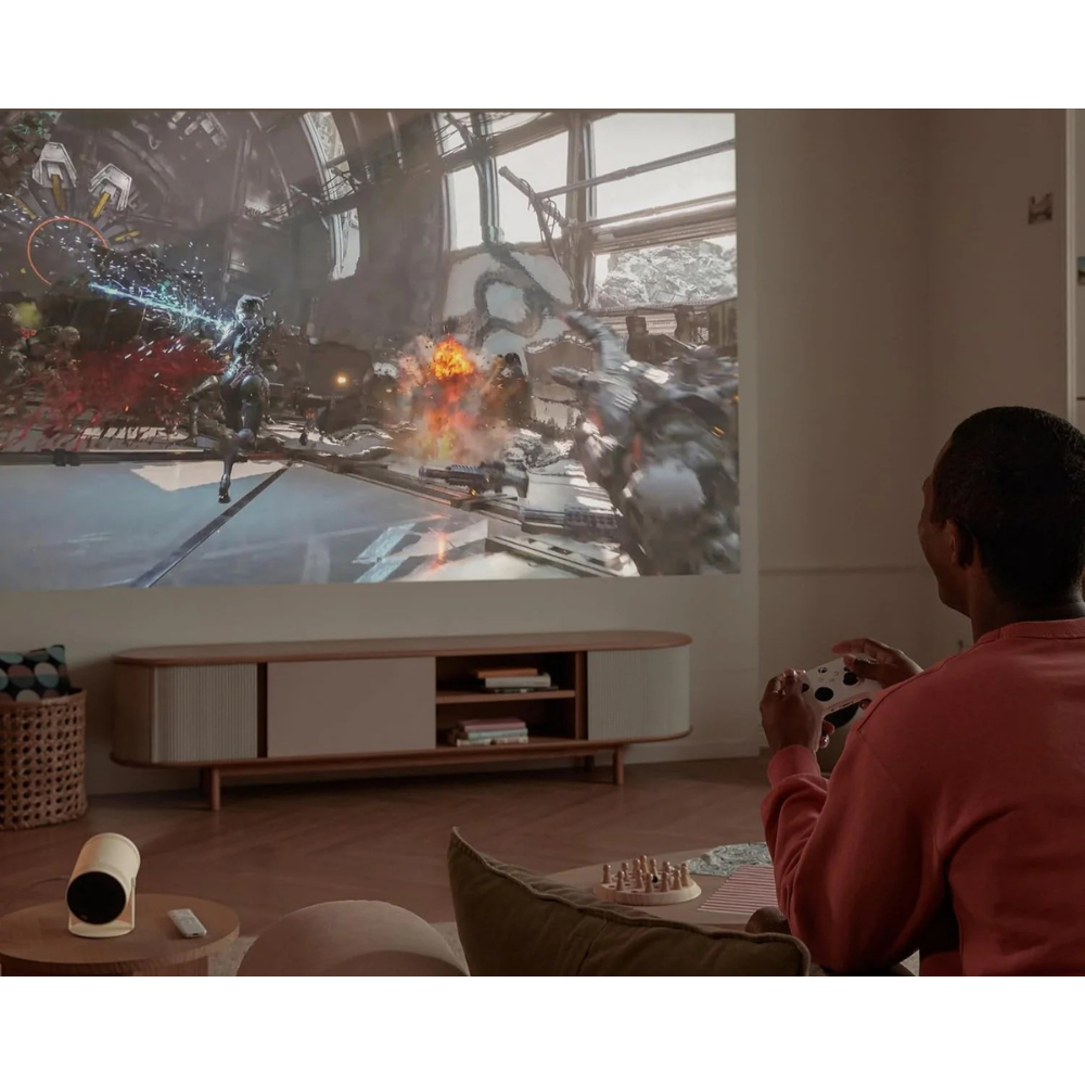 Samsung 30 - 100" Freestyle LED portable projector, 2nd GEN, White SP-LFF3CLA ( 2023 Model )