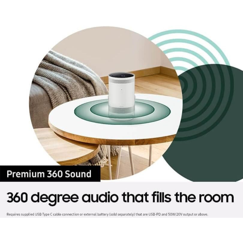 Samsung 30”- 100” The Freestyle FHD HDR Smart Portable Projector, SP-LSP3BLA.