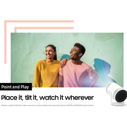 Samsung 30”- 100” The Freestyle FHD HDR Smart Portable Projector, SP-LSP3BLA.