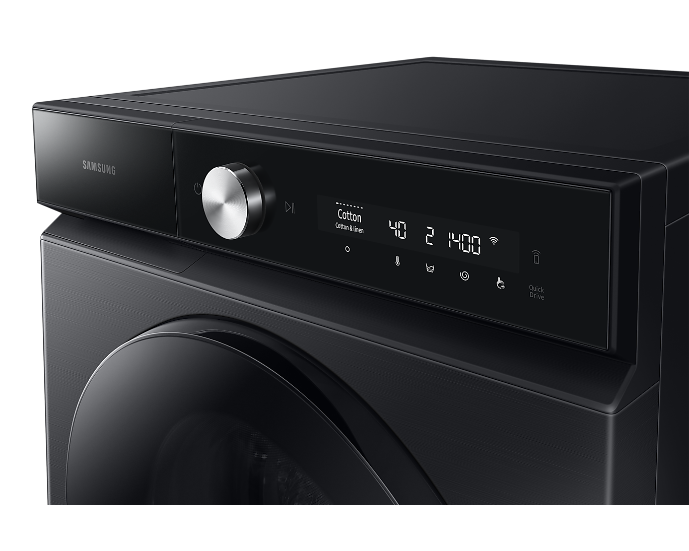 Samsung Bespoke AI 9.5kg Front Load Washing Machine with AI Ecobubble + and AI Wash, 4 Ticks, Black 9.5kg ,WW95BB944DGB
