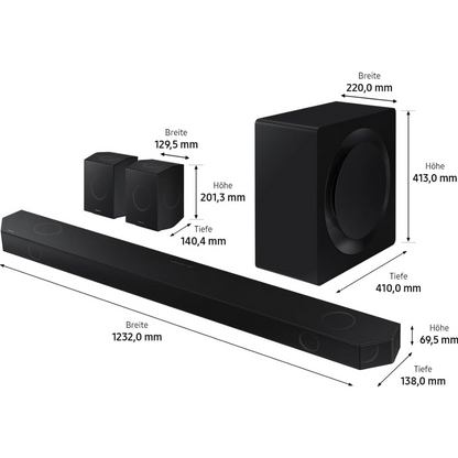 Samsung HW-Q995C Q-Series 11.1.4 Ch Soundbar  Sub Woofer & Rear Speaker (2023).