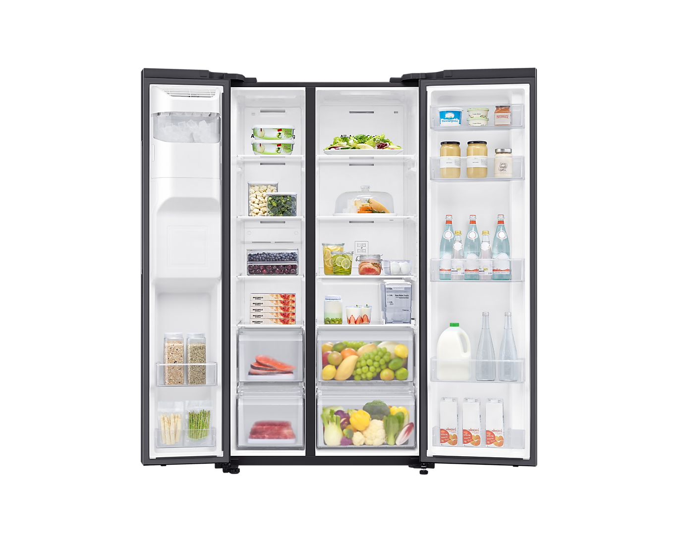 Samsung Refrigeratoar SBS RS64R5304B4 SpaceMax™ Technology 617 L Gentle Black Matt