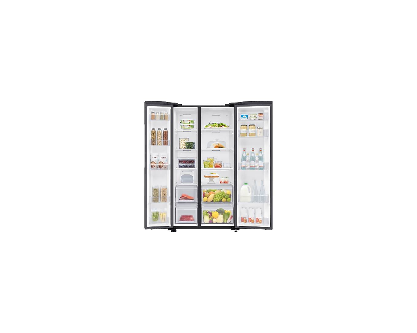 Samsung Refrigerator SBS RS62R5004B4 SpaceMax™ Technology 647L Gentle Black Matt