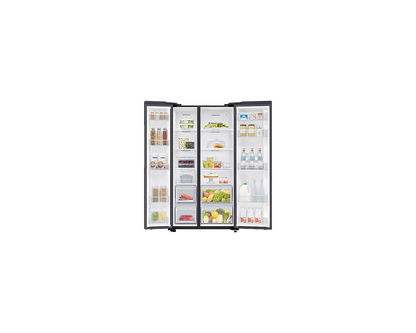 Samsung Refrigerator SBS RS62R5004B4 SpaceMax™ Technology 647L Gentle Black Matt