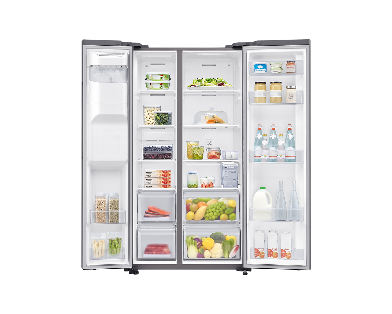 Samsung Refrigerator SBS RS64R5306M9 SpaceMax™ Technology 617 L Gentle Silver Matt