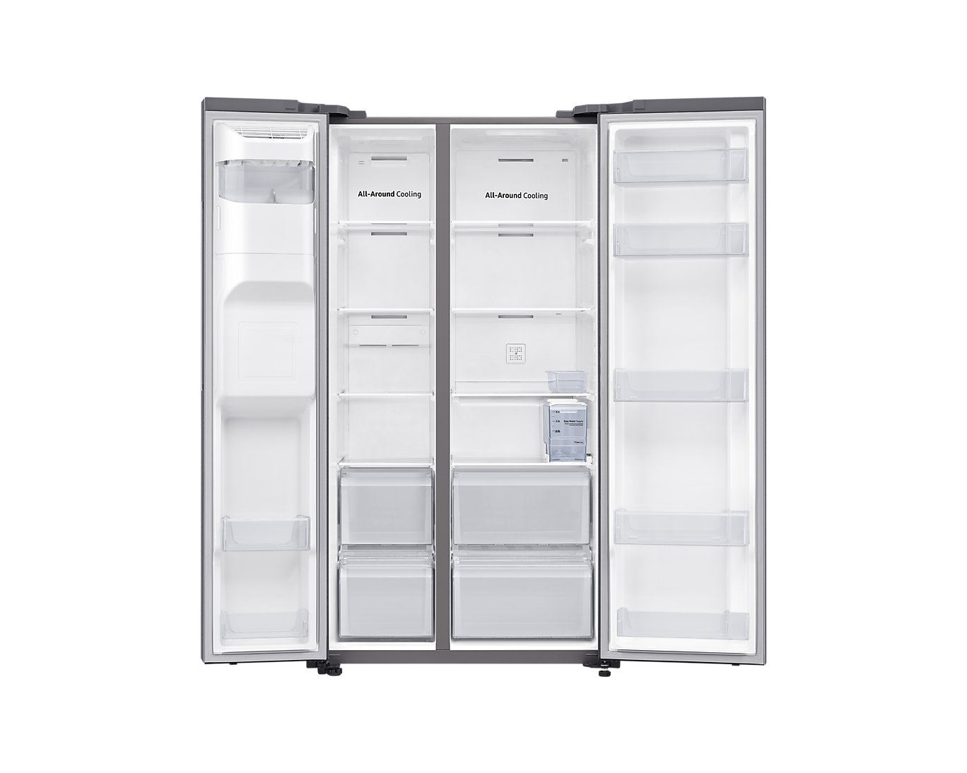 Samsung Refrigerator SBS RS64R5306M9 SpaceMax™ Technology 617 L Gentle Silver Matt