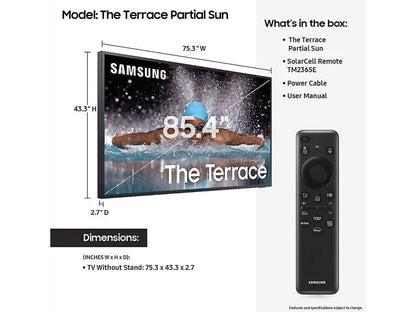 Samsung 85" The Terrace Partial Sun 4k Outdoor TV LST7C