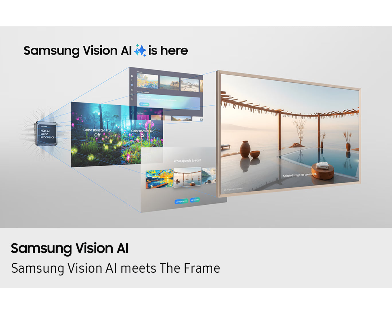 Samsung 50" The Frame LS03F QLED 4K Art Mode Vision AI Smart TV (2025), 50LS03F