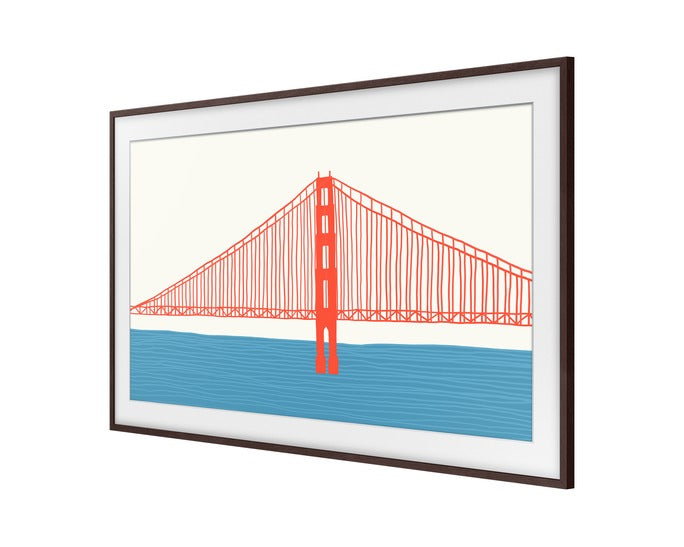 Samsung 75 Inch bezel, BROWN Customizable Bezel for The Frame TV 2021-25 Model VG-SCFA75BWBXC