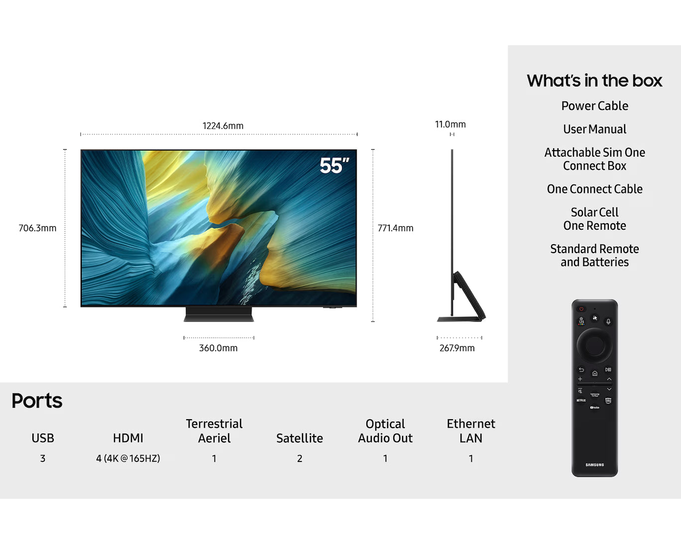 Samsung OLED 55" S95F 4K AI vision Smart TV 2025 55S95F