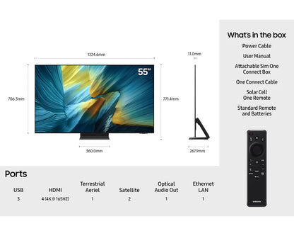 Samsung OLED 55" S95F 4K AI vision Smart TV 2025 55S95F