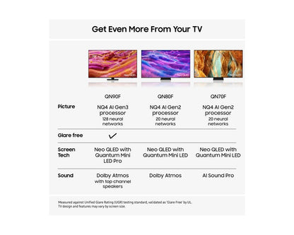 Samsung 75 Inch QN70F Neo QLED Smart TV 4K, 2025, 75QN70F